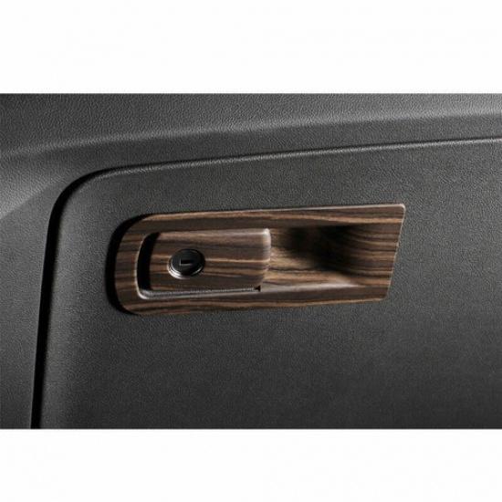 Peach Wood Grain Co-Pilot Storage Box Handle Cover Trim For BMW X3 X4 2018-