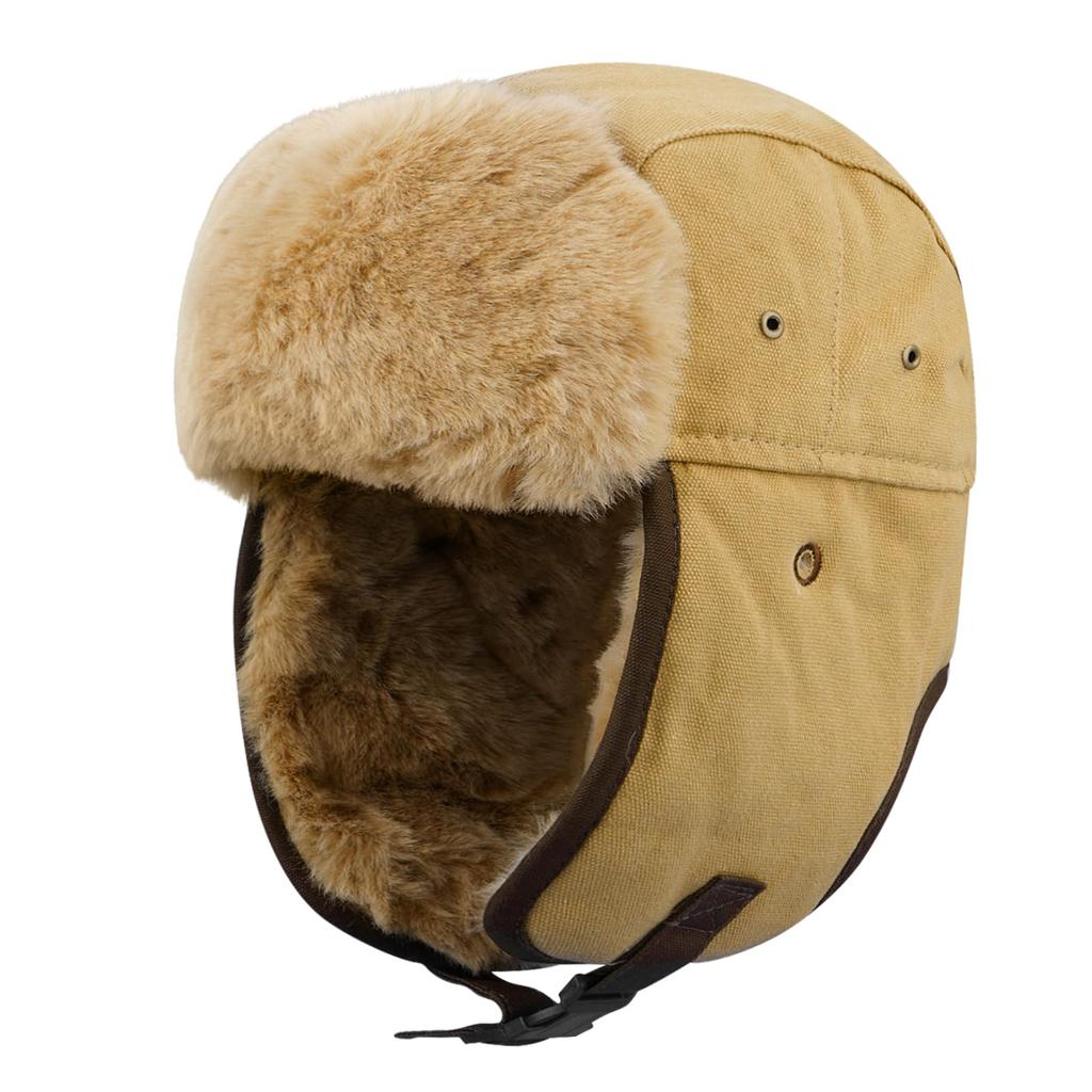 Clape Aviator Flight Cap for Men and Winter Pilot Hat with Ear Fleece 3 Perfect for Outdoor Activities like and Unisex Russian Hat Women, Flaps,