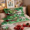 Bed Three-Piece Set Green Hair Monster Hand Pillow Cover Quilt Cover Digital Printing Bedding