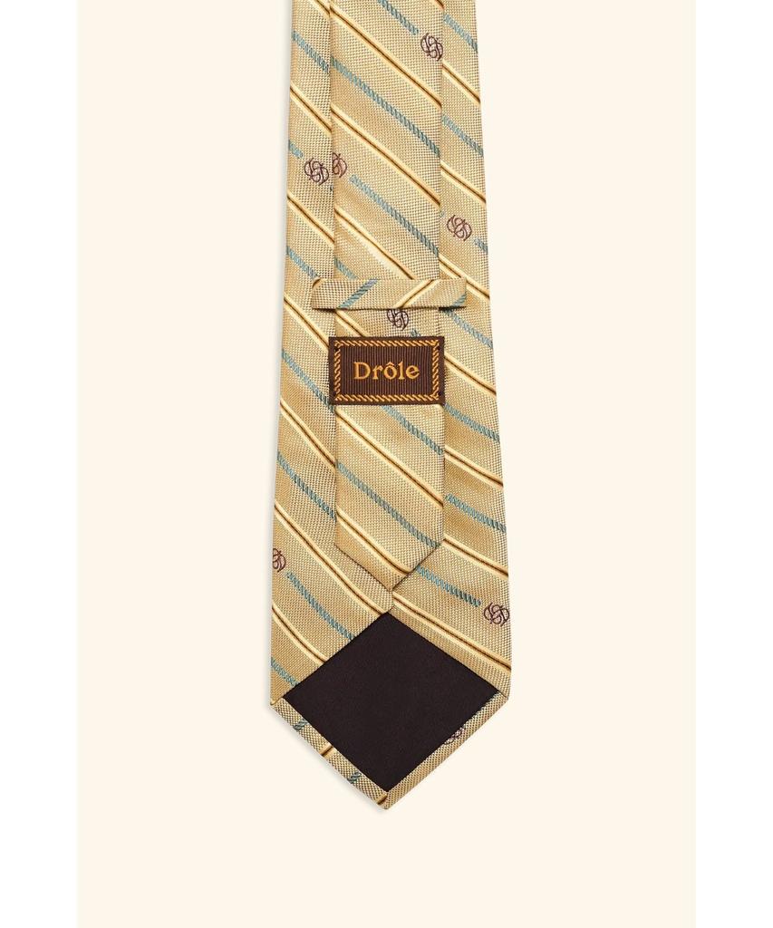 DROLE DE MONSIEUR Striped Monogram Silk Tie Cravate Rayee Monogramme D4Aim26801Yed