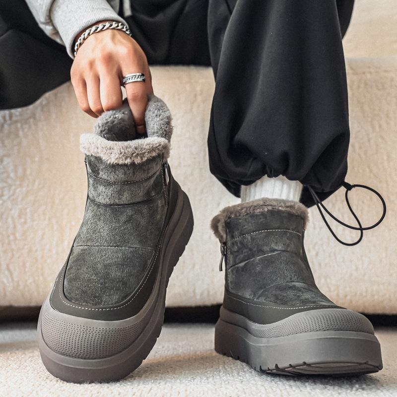 Snow Boots Autumn and Winter Plush Outdoor Warm Plush Thickened Casual Thick-soled Non-slip Snow Tide Shoes