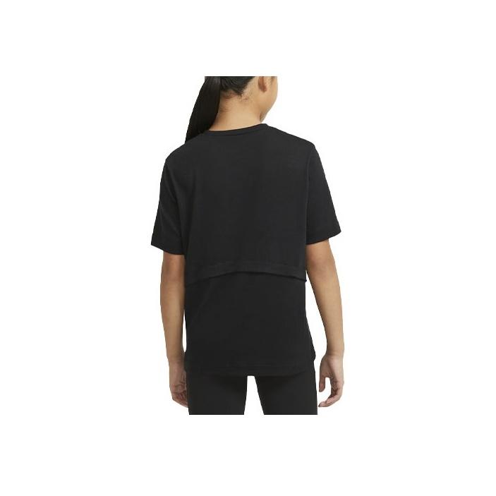 Nike Dri-Fit Trophy Logo Printed Crew Neck T-Shirt Kids Tops Black DA1096-010