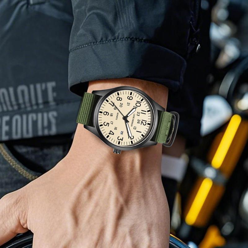 LIGE Top Brand Luxury Men Quartz Watch Nylon Leather Waterproof Luminous Date Sports Military Watches For Men Relogios Masculino