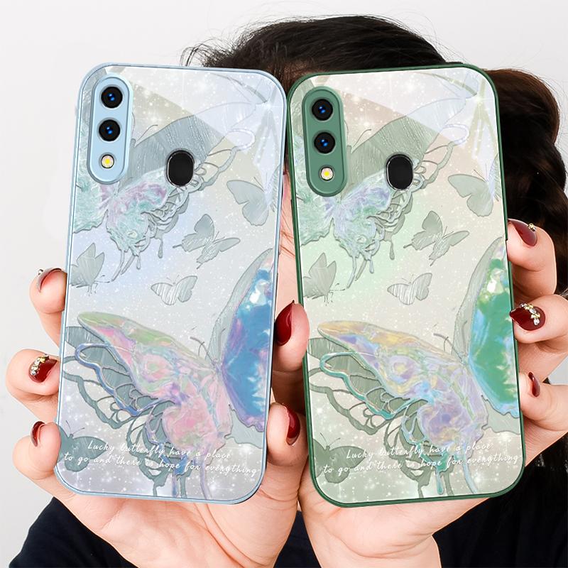 Lucky Butterfly Painting For Samsung A20 30 22 23 24 25 26 A31 32 33 34 A35 42 50 51 52 53 54 55 56 70 71 72 73 glass phone case