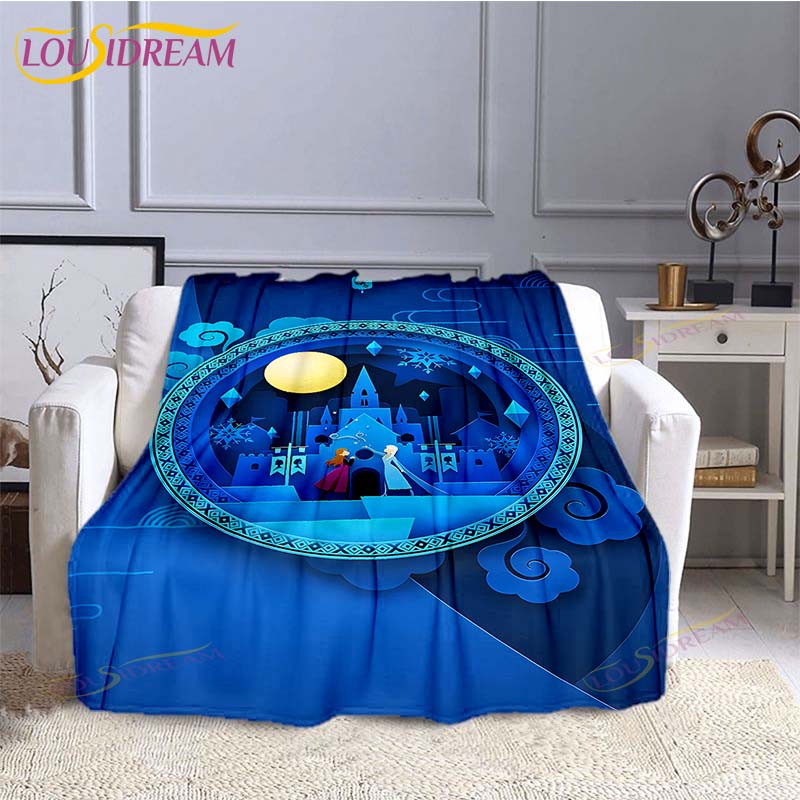 Gefrorene Mode-Decke Anime Flanell Bett-Überwurf Weiche 3D-bedruckte Cartoon-Decke Sofa Reise Camping Kinderdecke