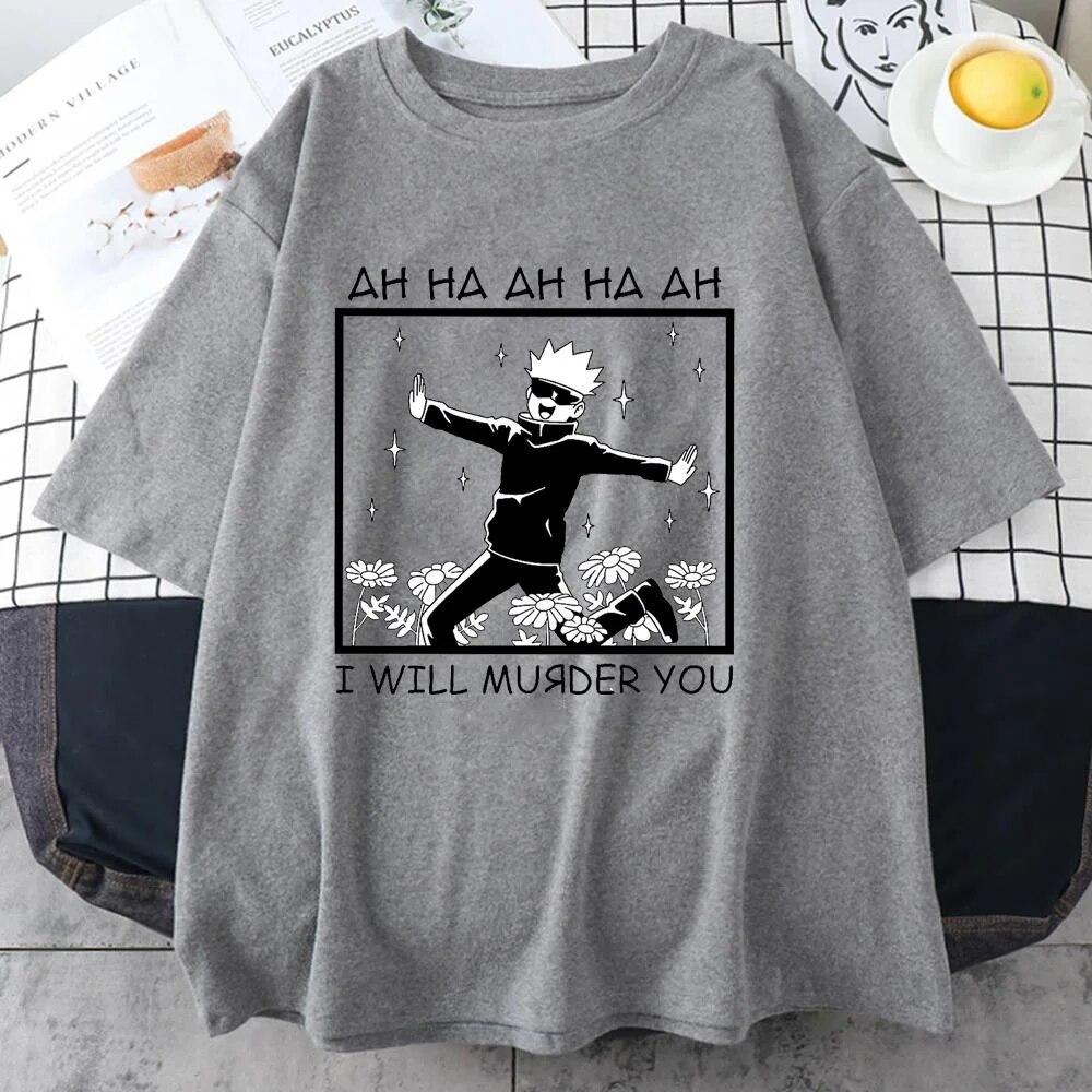 Žhavá novinka Anime Satoru Gojo tričko s grafickým potiskem pro unisex i ženy Anime Ležérní topy Personalizované cool tričko s kulatým výstřihem