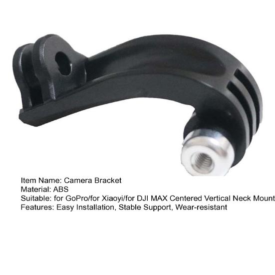 Action Camera Mount Sturdy Stable Support Easy Installation Centered Vertical Neck Bracket Panoramic