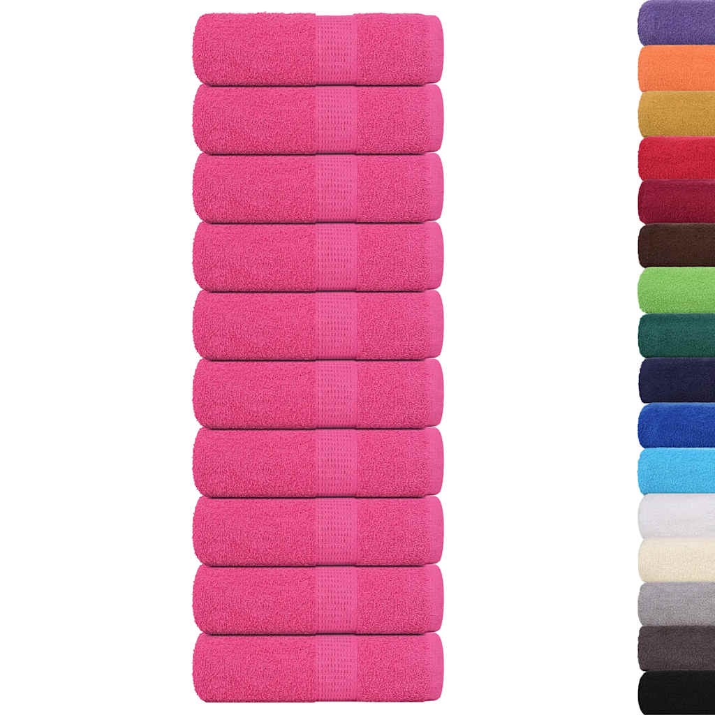 Vidaxl Ręczniki Dla Gości, 10 Szt, Różowe, 30X50 Cm, Bawełna 100%