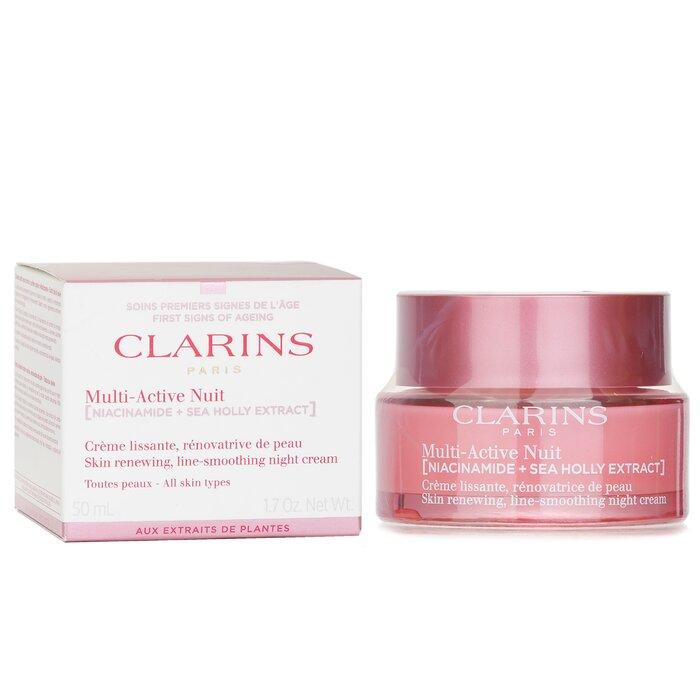 CLARINS Multi-Active Nut (Niacinamide + Sea Holly Extract) Skin Renewing Line - Smoothing Night Cream for all skin types