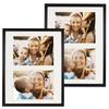Set of 2 Pcs. Black Basic Frames 28X35 For 2 Photos 13X18 Cm With Passe-Partout