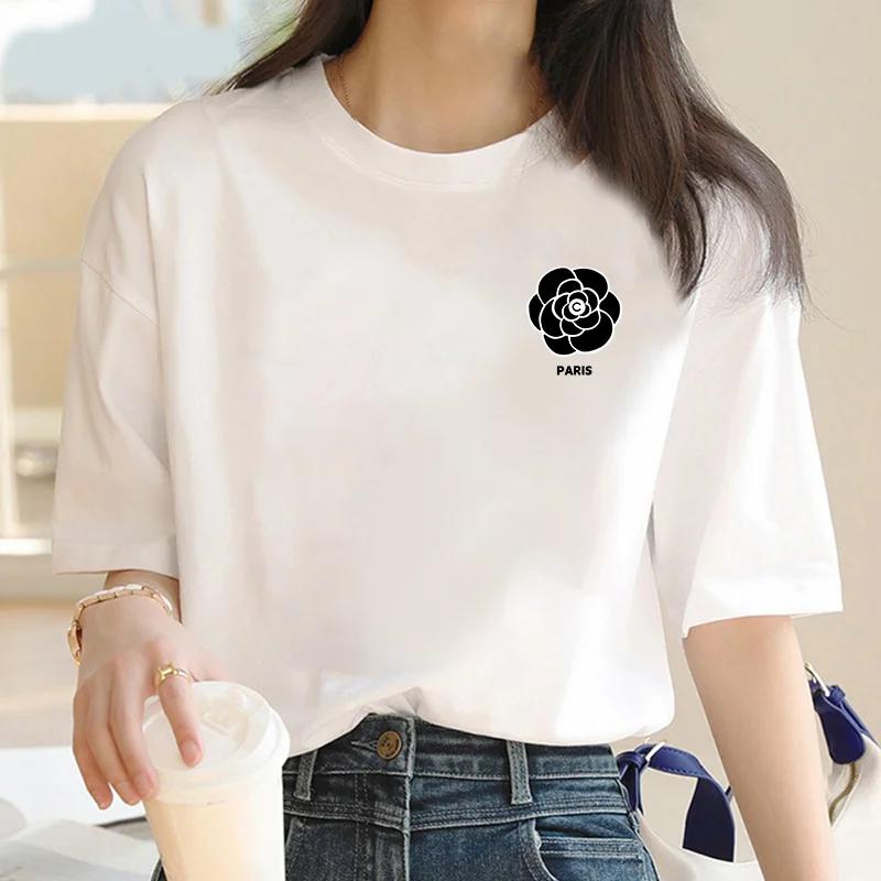 Luxury brand printed women's T-shirt  cotton street Y2KT T-shirt Summer graphic fashion women's T-shirt women's T-shirt