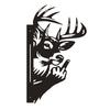 Peeping Animal Sign Metal Middle Finger Squirrel Sign Outdoor Flipping Off Deer Yard Art Decoration Rustic Animal Wall Art Ornament