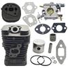 Cylinder Piston Carburetor Carb Gasket Kit For Partner 350 351 370 371 420 390 391 Formula 5000 Chainsaw 41mm Nikasil Plated