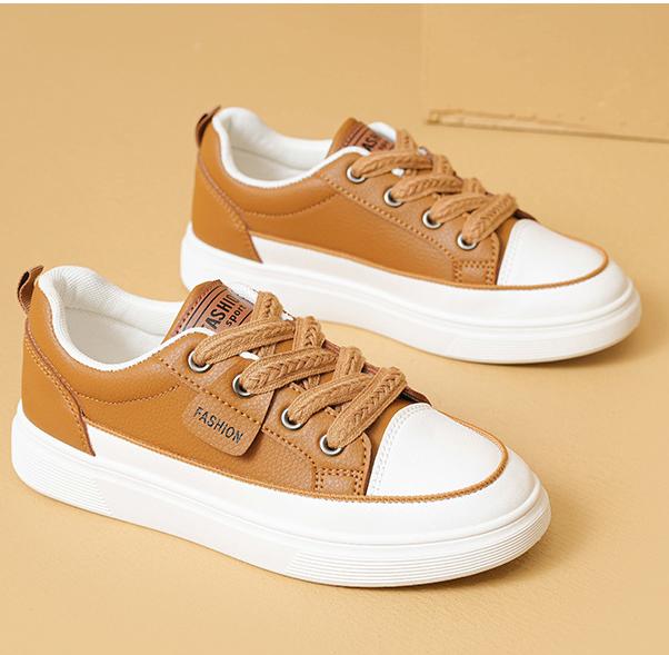 Autumn spring new small white shoes tide students all sports board shoes thick soles increase casual PU leather shoes C1350