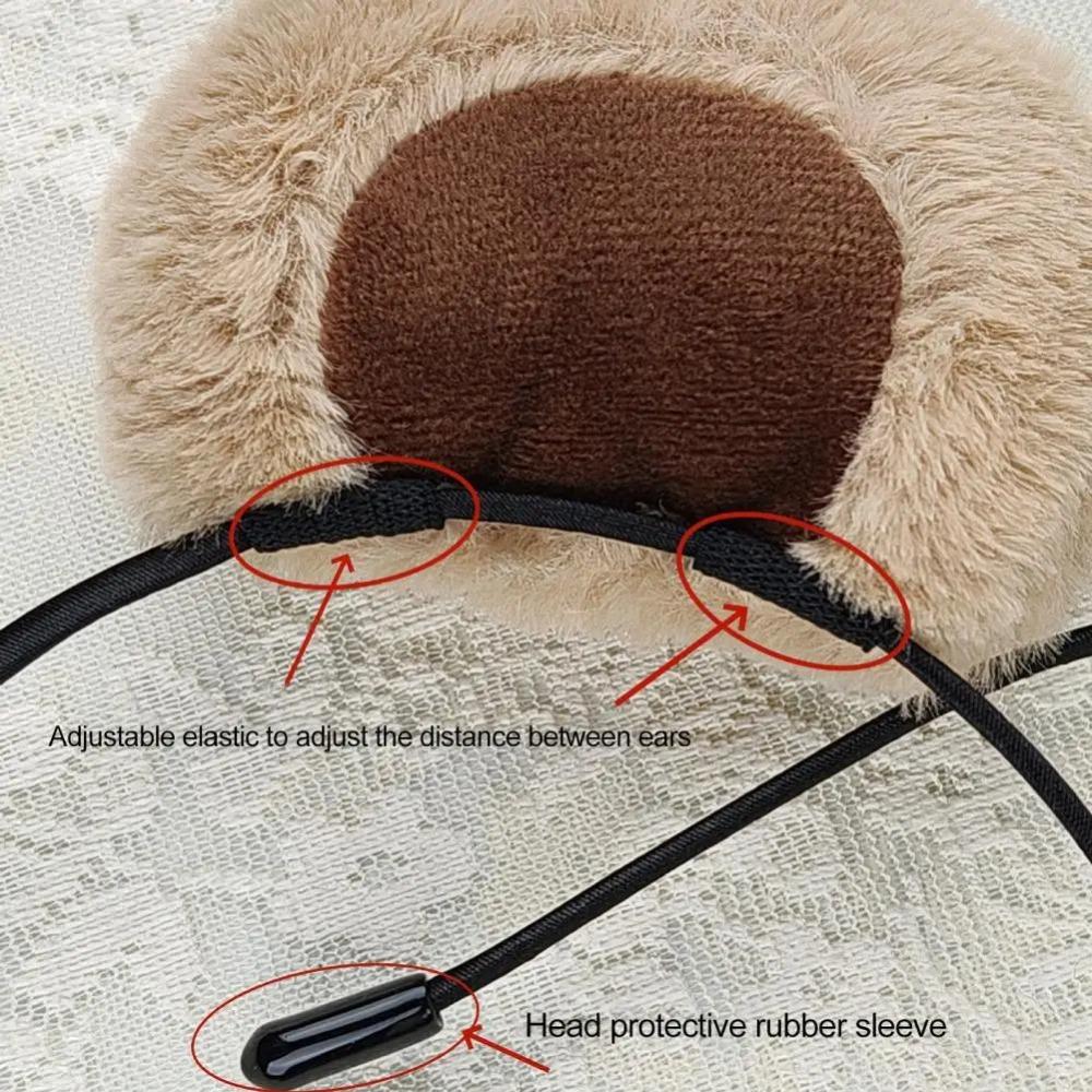Bear Ears Headgear Plush Girl Headwear New Headpiece  Makeup