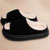 New open-toe cotton slippers indoor home warm plush non-slip plush cotton slippers