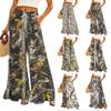 Women's Wide Leg Pants with Pockets High Waist Drawstring Loose Fit Casual Long Trousers Comfortable Lightweight Fabric