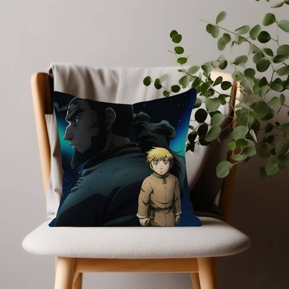 Cool VVinland SSaga Anime Pillow Cushion Cover Pillowcase Living Room Sofa Home Decor Customized