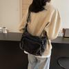 Denim Lazy Wind Retro Shoulder Bag American Women'S Backpacking Mom Bag Middle-Aged Mother-In-Law Atmospheric Crossbody Bag