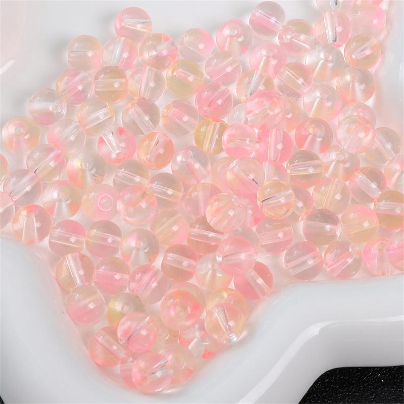8mm 50pcs/bag Jelly Glass Bubble Beads DIY Necklace Bracelet Earrings Ring Jewelry Accessories