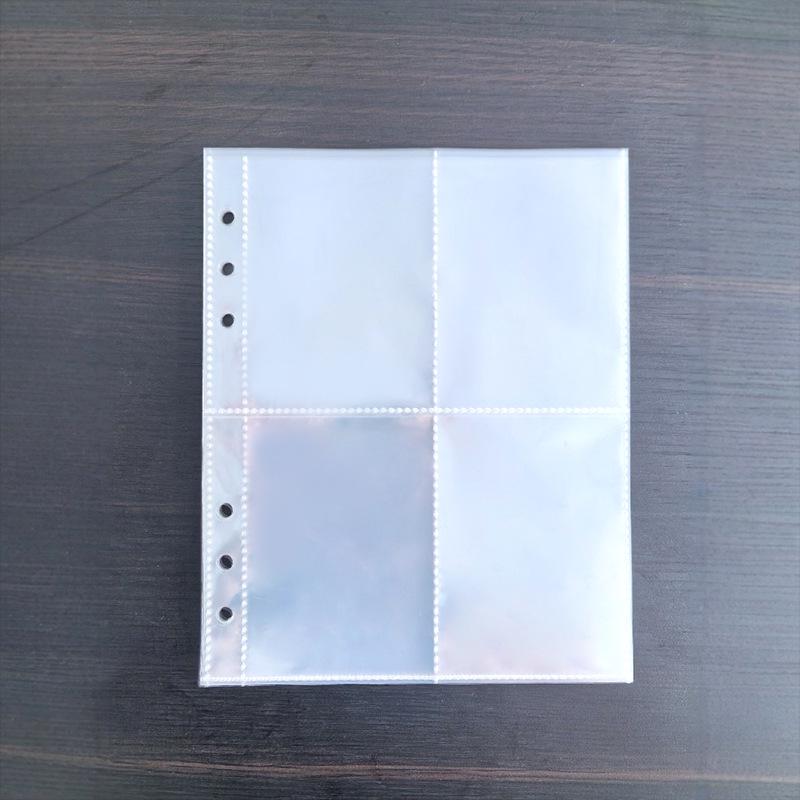 A5 6-Hole Photo Album with Thick Transparent Double-Sided Pages for Small Cards Loose-leaf Refill (10 sheets)