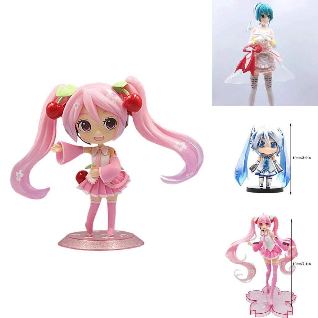 Hatsune Miku Cartoon Virtual Singer Manga Statue Figurines Stunning Collectible Model Toy
