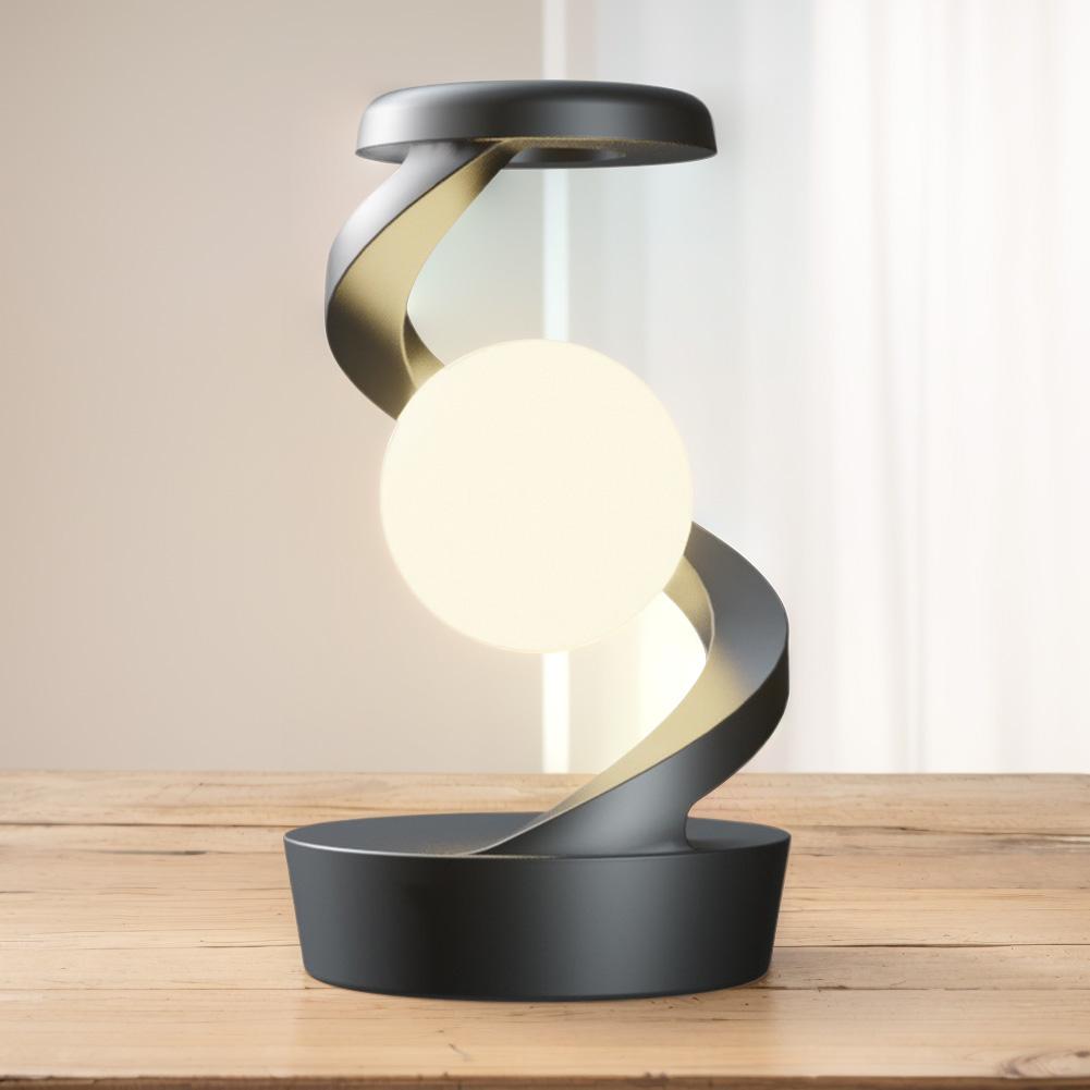 3D Levitating Ball Lamp 3D LED Lamp with Wireless Charging Floating Moon Table Lamp RGB Rotating Wireless Floating Lamp Decor