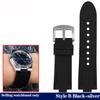 Rubber Watch Band for Tissot PRX Series Super Player T137.410 Strap Sports Waterproof Silicone Soft Bracelet Black Blue 24x12mm