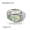 18K Gold Stainless Steel & Resin Transparent Ring - Trendy, Non-Fading, Fashion Jewelry
