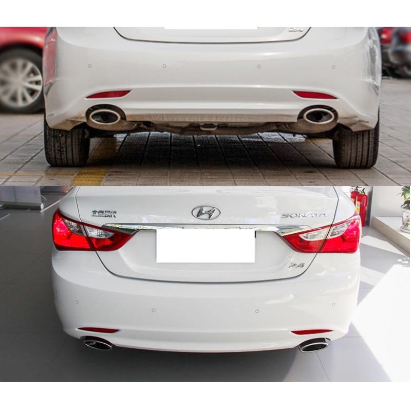 2pcs Stainless Steel Chrome Exhaust Dual Tail Pipe Muffler Tip For hyundai sonata kia sportage k3 k5 kx5
