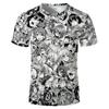 Harajuku Anime Ahegao Série 3D Potisk Pánské a Dámské Tričko Letní Streetwear O-Výstřih Krátký Rukáv Top Volné Oblečení pro Páry