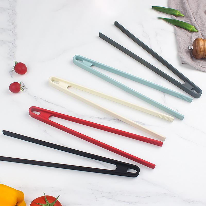 Silicone Food Toast Tongs Trivet Tongs For Kitchen Tongs Non-Slip Cooking Clip Clamp Bbq Salad Tools Grill Kitchen Accessories