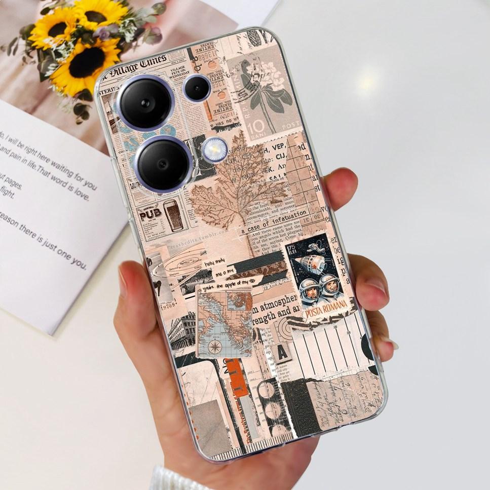 For Xiaomi Redmi Note 13 Pro 4G Case Beautiful butterfly flower TPU Soft Silicone Cover For Xiaomi Poco M6 Pro Bumper Phone Case
