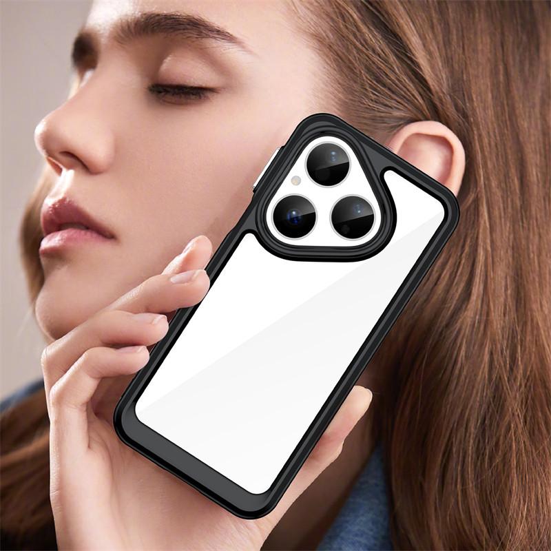 For Huawei Pura 80 Case Huawei Pura 80 Cover Funda Shockproof Clear PC + TPU Silicone Protective Phone Cover For Huawei Pura 80