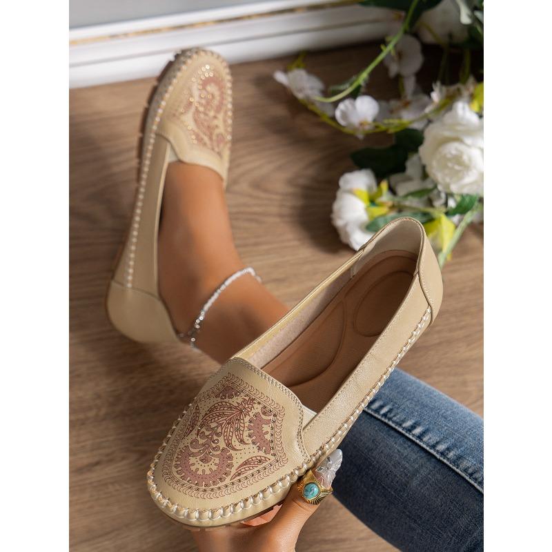 Retro Women's Flat Loafers Korean Style Comfortable Walking Fashion Casual Daily Shoes