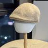 Embroidered Letter R Shaped Beret Hat for Women in Autumn and Winter Cashmere Blend Warm Reverse Wear Forward Hat