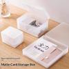 White & Transparent Desktop Storage Box Pos Collection Box Jewelry Container Id Card Organizer