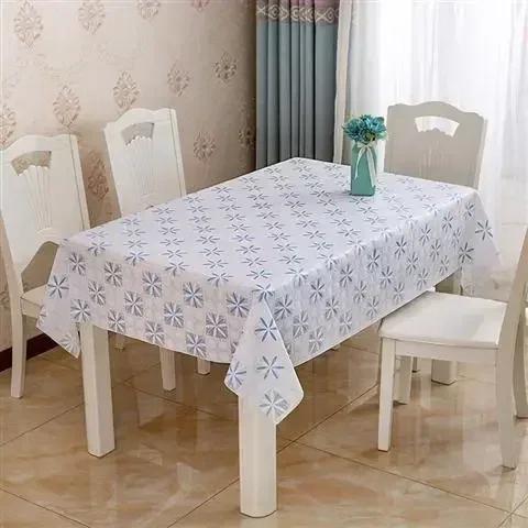 PVC Hot Stamping Desk Cover Waterproof Scald Proof Oil Proof Wash Free Table Mat Household Coffee Rectangular Table Cloth