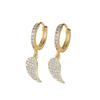 Pure Silver Gold-plated Vacation Style Earrings With A Light Luxury And High-end Feel, Slightly Inlaid Zircon Ear Buckles