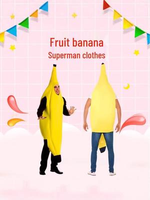 Großes Bananenkostüm: Lustiges Halloween-Kostüm für Kinder und Erwachsene