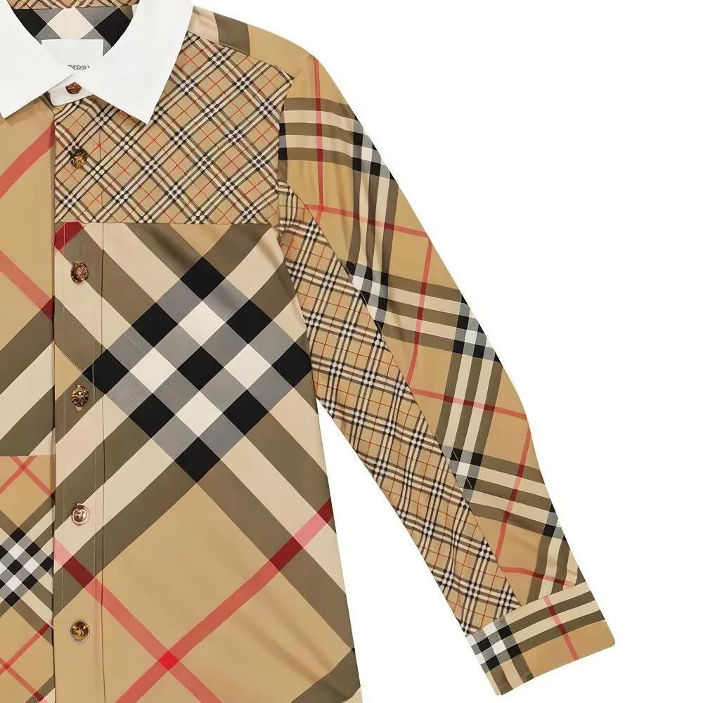 Burberry Shirt SS22 Light Brown Kids' (Unisex) Casual Shirts 80538641