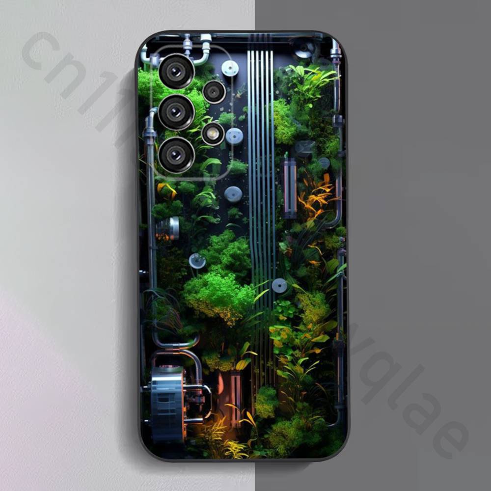 Creative Circuit Board Phone Case For Samsung S9,S10,S20,S10,S21,S25,S24,S23,Ultra,FE,Plus,Lite,Soft Silicone Black Cover