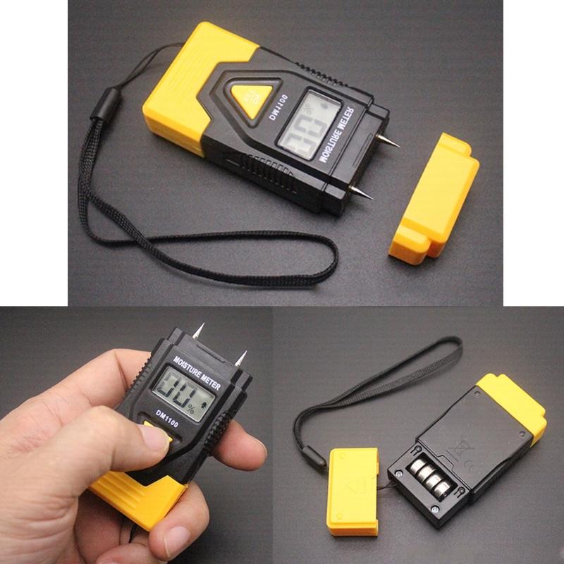 Portable Miniature Digital Hygrometer For Wood And Building Material Moisture Detection With Automatic Shutdown Feature