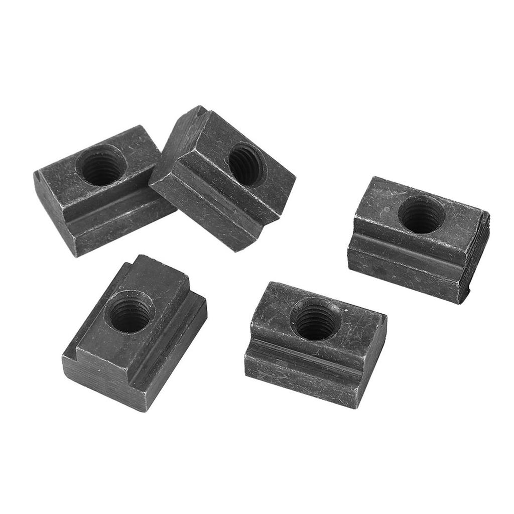 5pcs Black Oxide Grade 8.8 Carbon Steel t sloT nut T nut Tapped Through M6 Thread