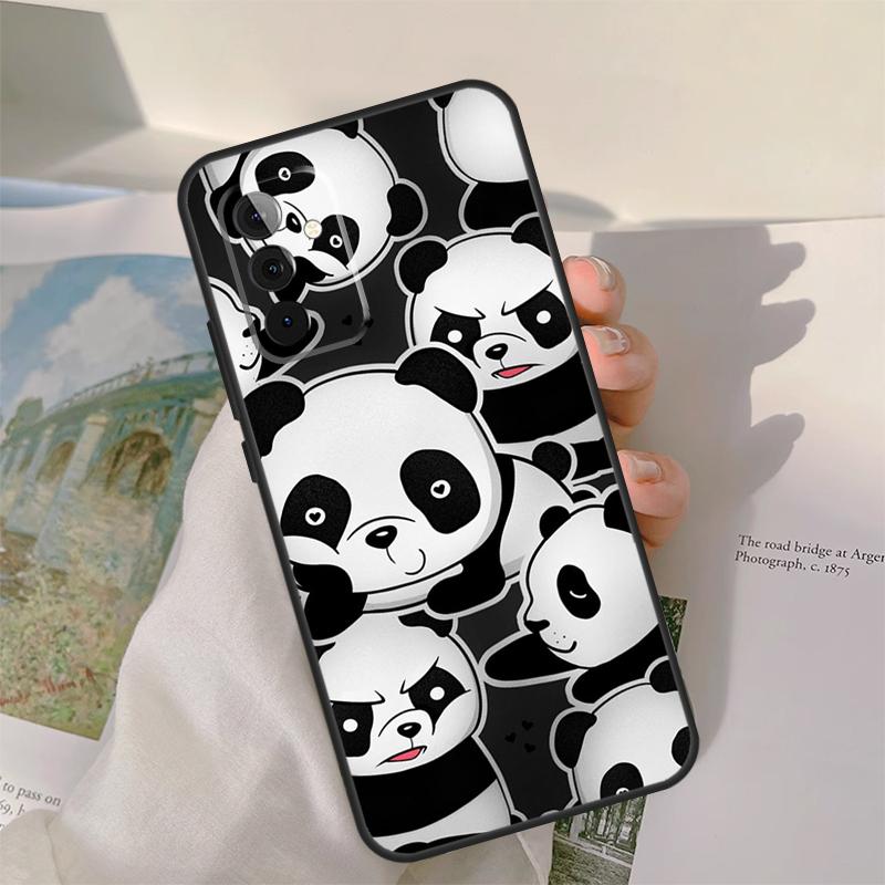 Panda Animal Case For Samsung Galaxy A55 A35 A15 A32 A12 A22 A52 A06 A54 A34 A14 A56 A36 A26 A16 A13 A53