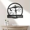 Custom Black Hang Glider Metal Wall Art Personalized Valentine Home Decor