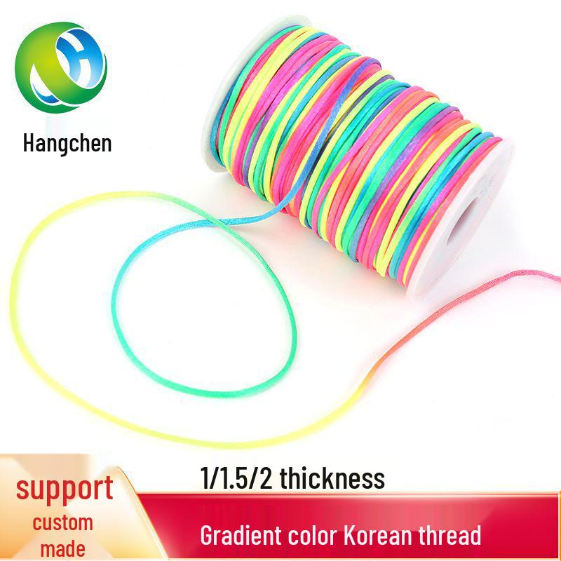 

Корейское плетение шнуром: Ожерелье с градиентным цветом и аксессуар из веревки для DIY Colorful Gradient 2-2.5mm Thick, 90m/roll