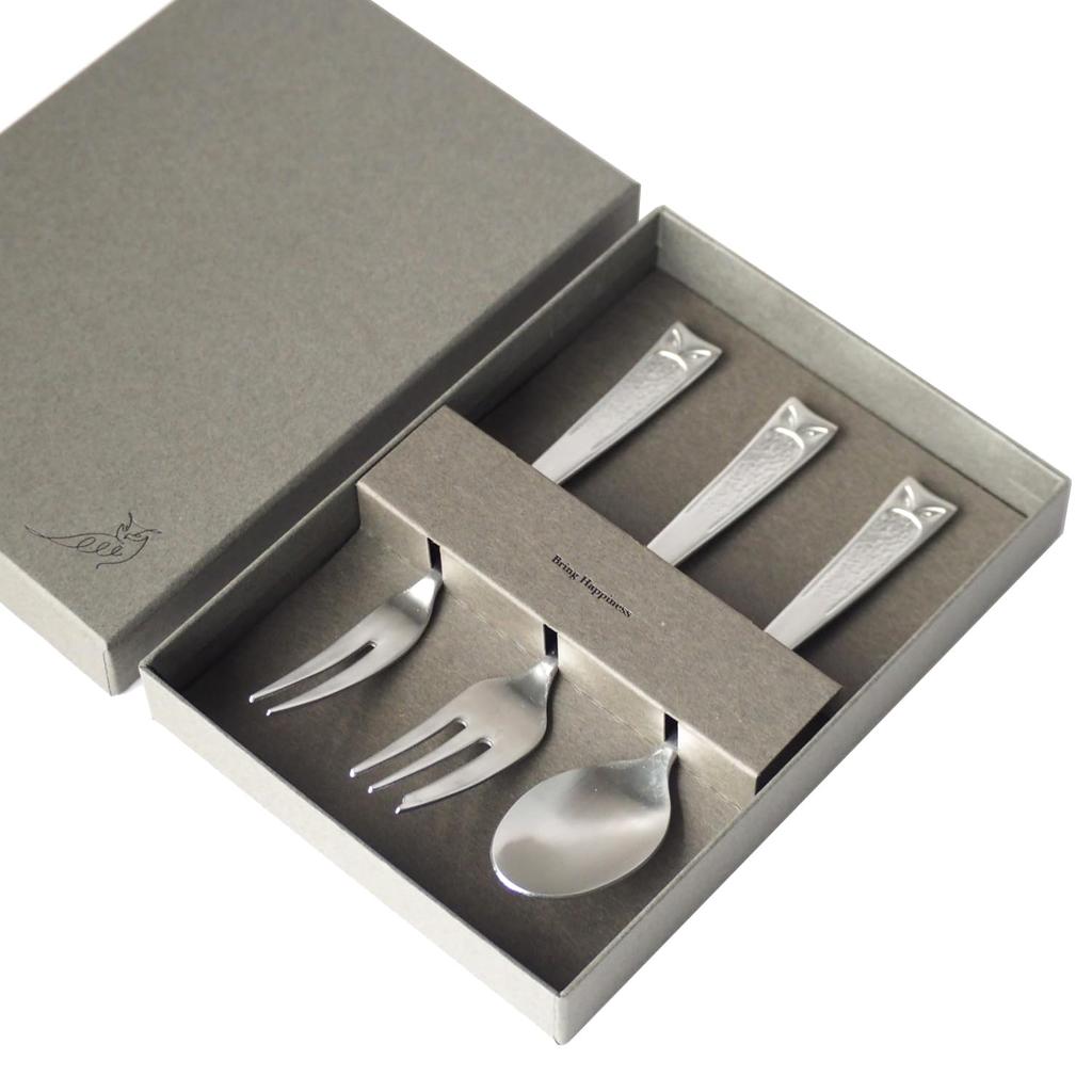 Takakuwa Metal Owl Cutlery Silver Gift 008599