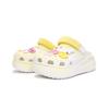 Crocs Crush Clog EVA Graffiti Decorative Buckle Commuter Comfortable Personality Simple Hole Shoes Women's Lemon Yellow
