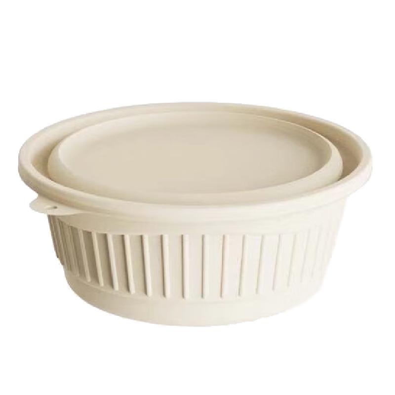 Umweltfreundliche runde Takeaway-Schüssel aus Maisstärke